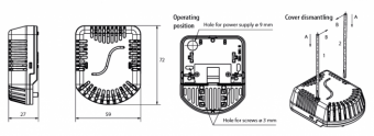 Sensit SD102 датчик температури, -30 до +70 °C, RS 485 / MODBUS, IP 30