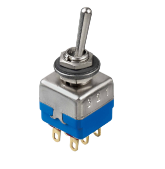 Apem 11146AK тумблер, 4 A 30 VDC, Double pole, ON-ON