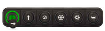 Apem PKI0616SI модульна клавіатура, 12-24 VDC, 6 keys, 1 rows, insert 15mm, RGB LED, CANopen, IP67/IP69K