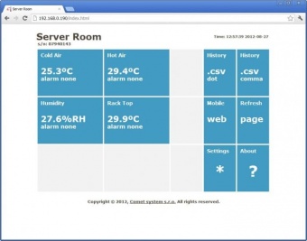 Comet P8511 датчик температури та вологості, Ethernet, 1ch, -55 to +105 °C