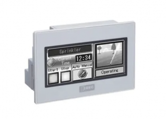 IDEC FT1A-M12RA-S програмований логічний контролер з HMI, 12 I/O, 3.7" HMI, 24VDC, 6 Sink Input, 2 Analog Input, 4 Relay Output, Monochrome, Silver Bezel