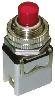 Apem 1212C6 кнопка, Ø 12 mm, momentary, NC, 2 A 250 VAC/24 VDC, red color
