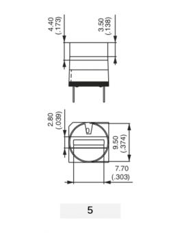 Apem PT65501 поворотний перемикач, 200 mA 42 VDC, -20°C - +70°C, 10 position, BCD, washable
