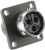 Souriau UTG0103S корпус роз'єму, Square Flange Receptacle, 3 Female Crimp Pins