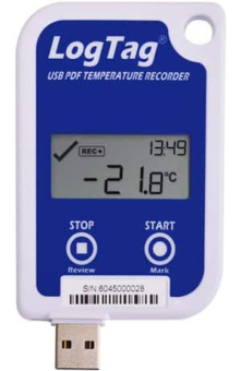 LogTag UTRID-16 реєстратор температури, -30 до +60 °C, USB, LCD, Multi-Use, WHO PQS, IP64