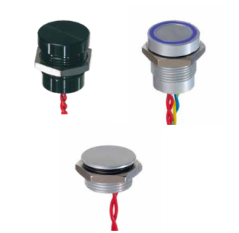Apem серія п'єзокнопок PBA 16 MM SERIES, 200 mA 24 VAC/DC, IP69K, 50 millions cycles