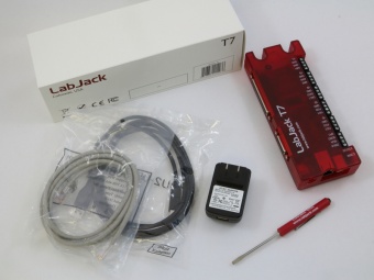 LabJack T7 модуль сбора данных, 14 Analog Inputs, 16-24 Bit ADC, 2 Analog Outputs, 23 Digital I/O, SPI, I2C, USB, Ethernet