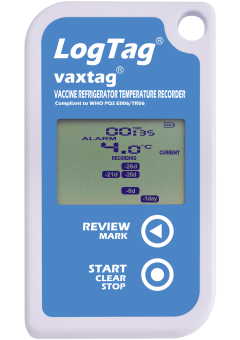 LogTag VaxTag реєстратор температури, -30 до +60 °C, LCD, IP65