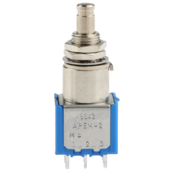Apem 8642AB кнопка, PCB, 2 pole, ON-MOM, 4 A 30 VDC