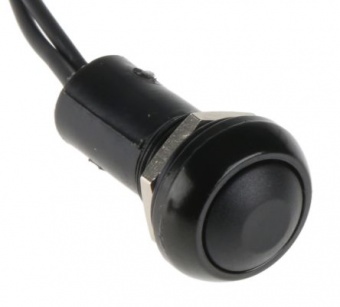 Apem ILP3FAD2 кнопка, Ø 12 mm, Momentary (NO), black actuator, 2 A 24 VDC, IP67
