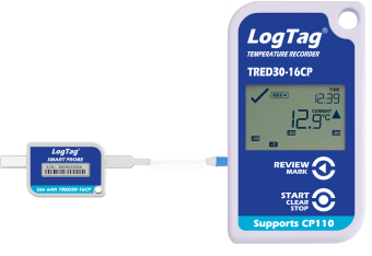 LogTag TRED30-16CP Реєстратор температури, -40 до +99 °C, LCD, IP61