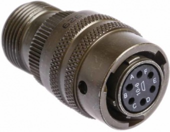 Amphenol PT06A-10-6S(SR) круглий роз'єм високої міцності, Plug, Socket Contacts, 6 Way, MIL-DTL-26482, 1 kVAC, Shell Size 10, Bayonet