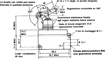 Honeywell BZE7-2RN2-C кінцевий вимикач, 1NC/1NO, IP65, SPDT, 15A Max