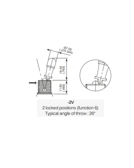 Apem 12156-2VX778 тумблер, MIL-STD, Ø 11.9 mm, 3 pole, ON-ON, 2 A 250 VAC- 4 A 28 VDC, 2 Locked positions, IP67