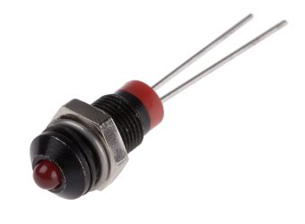 Apem Q6P6BXXR02E світлодіодний індикатор, Ø6mm, 1.8 - 3.8VDC, Red, IP67
