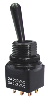 RS PRO 8200523 тумблерний перемикач, PCB Mount, On-On-On, DPDT