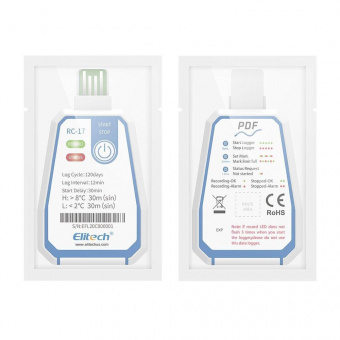 Elitech RC-17 реєстратор температури, -30 до +70 °C, Single-use, USB, PDF, IP67