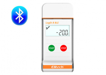 Elitech LogEt 8 BLE реєстратор температури, -30 до +70 °C, Multi-Use, PDF, USB, Bluetooth, LCD, IP65