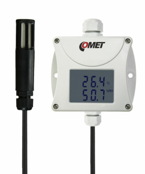 Comet T3111-4 датчик вологості та температури, 1ch, 0 to 100% RH, -30 to +105 °C, LCD,  4-20 mA, 4m cable