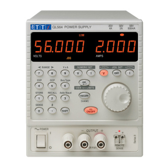 Aim-TTi QL564 SII лабораторний блок живлення single output, (0-56V, 0-2A або 0-25V, 0-4A) 112W