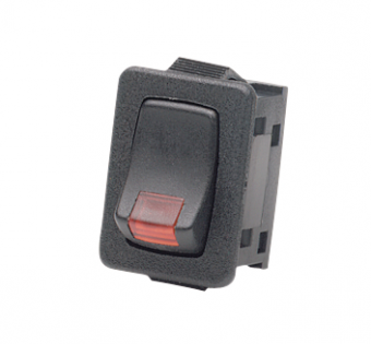 Apem FML18A226A000 клавішний перемикач, 10A,  250VAC, illuminated, red lens color, ON - OFF