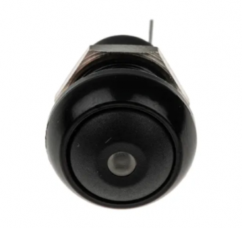 Apem IPR1SAD2L0B кнопка, Ø 12 mm, Latching OFF - ON, black actuator, blue led, IP67