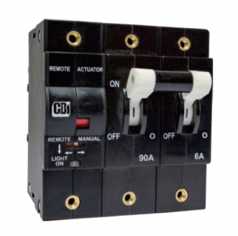 CBI D-5AAX12JASK250BXM-XXXXXBDVAX3-C гідромагнітний автоматичний вимикач з дистанційним управлінням (RAU), 240VAC, 250A, 2 pole