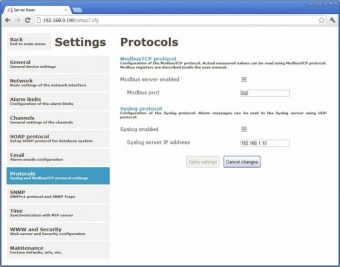Comet P8510 датчик температури, Ethernet, 1ch, -30 to +80 °C