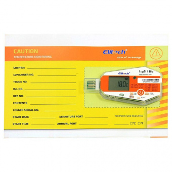 Elitech LogEt 1 Bio реєстратор температури, -30 до +70 °C, Single-Use, PDF, USB, LCD, IP67