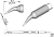 JBC C210002 паяльне жало, сonical bent, Ø 0,2 mm