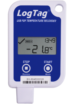 LogTag UTRID-16 реєстратор температури, -30 до +60 °C, USB, LCD, Multi-Use, WHO PQS, IP64