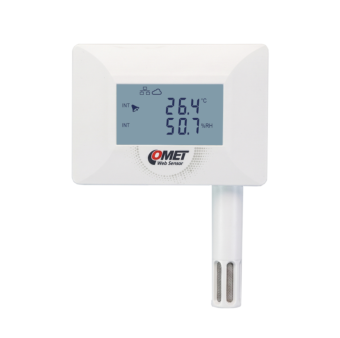 Comet TA3610 Компактний датчик температури та вологості, вихід Ethernet та PoE