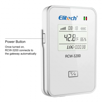 Elitech RCW-3200 TH реєстратор температури та вологості LoraWAN, -20 до +50 °C, Multi-Use, LCD, IP65