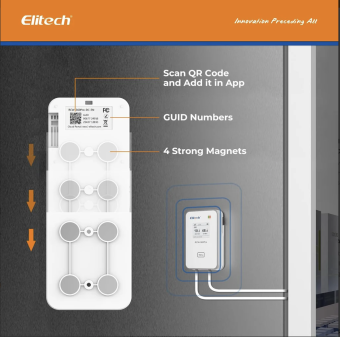 Elitech RCW-360Pro-TDE реєстратор температури, 2ch, -40 до +80 °C, Multi-Use, 4G+Wi-Fi, TFT, IP65