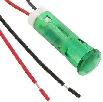 Apem QS83XXG06 світлодіодний індикатор, Ø8 mm, 6 VDC, Green