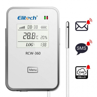 Elitech RCW-360 WiFi THE реєстратор температури та вологості, -40 до +80 °C, Multi-Use, Wi-Fi, LCD, IP65