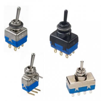 Apem серія тумблерів 11000 SERIES, 4 A 30 VDC, CECC 96201-005, CECC 96201-008