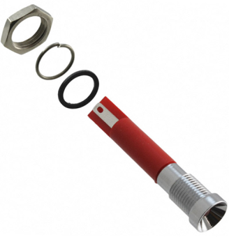 Apem Q8R1CXXR12E світлодіодний індикатор, Ø8mm, 12VDC, Red, IP67