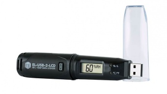 Lascar EL-USB-2-LCD реєстратор температури та вологості, -35 до +80 °C, 0 до 100% RH, USB, LCD