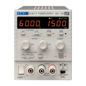 Aim-TTi PL601-P(G) лабораторний блок живлення single output, (0-60V, 1mA-15A або 0-60V, 0,1mA-500mA) 90W, USB, RS232, LAN, GPIB та аналоговий інтерфейси