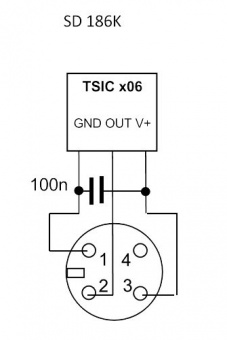 Sensit SD186 датчик температури, -30 до +100 °C, ZACwire / TSic x06, IP 67