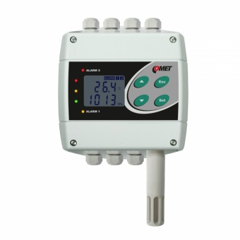 Comet H7430 регулятор температури, вологості та атмосферного тиску з реле та RS485 виходами, 1ch, -30 to +80° C, 0 to  100% RH, 600 to 1100 hPa, 2 relay output, 3 binary input, LCD