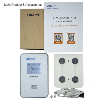 Elitech RCW-360 WiFi TH реєстратор температури та вологості, -20 до +70 °C, Multi-Use, 4G, LCD, IP64