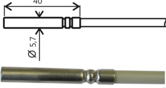 Comet SN186E, ELKA сенсор температури Pt1000TGL40/E, -30 до +80°C, IP67, ELKA розʼєм, 2m