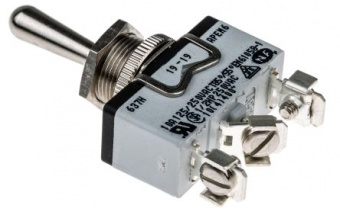 Apem 637H тумблер, 1 pole, MOM-OFF-MOM, 15A 250VAC, 10A 24VDC