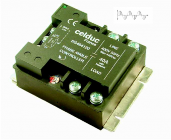 Celduc SG444120 однофазне твердотільне реле з фазовим управлінням, 40A, 115-265VAC