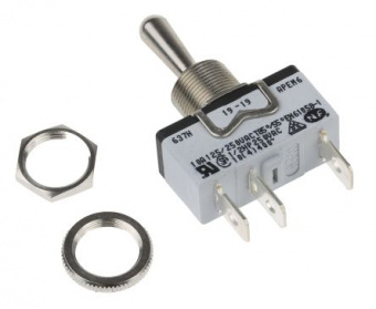 Apem 637H/2 тумблер, 1 pole,  MOM-OFF-MOM, 15A 250 VDC/VAC