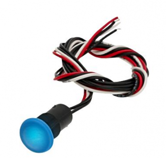 Apem IXP3W11W кнопка, Ø 12 mm, Momentary (NO), harsh environments, blue actuator, white led, 2 A 28 VDC, IP69K