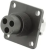 Souriau UTG0103S корпус роз'єму, Square Flange Receptacle, 3 Female Crimp Pins