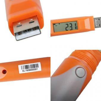 Elitech RC-51H реєстратор температури та вологості, -30 до +70 °C, 10-95% RH, Multi-Use, PDF, USB, LCD, IP65